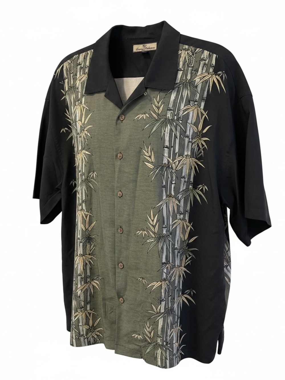 Tommy Bahama Men's Tropical Bamboo-Print Short Sleeve 100% Silk Sz XXL